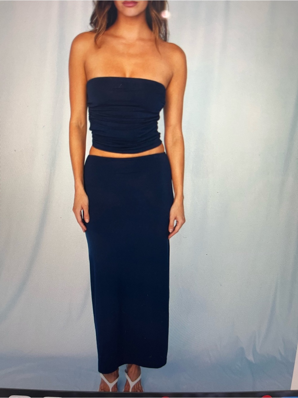Skatie Women's Deep Navy Maxi Skirt SZ XS - Picture 2 of 3